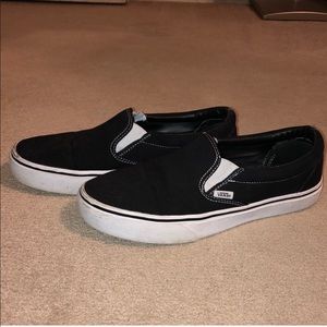 Woman’s black Van slip ons